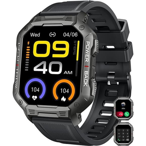 Smart Watch for MenFitness Tracker:Bluetooth (Answer/Make Call)Tactical Military